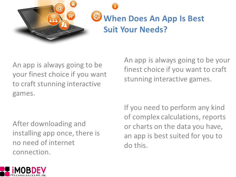 When Does An App Is Best Suit Your Needs.