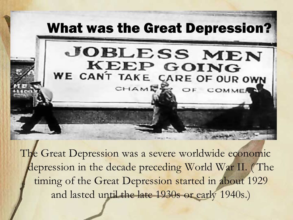 Visual Project Chris Park The Great Depression Was A Severe Worldwide Economic Depression In The Decade Preceding World War Ii The Timing Of The Great Ppt Download Visual Project Chris Park The Great Depression Was A Severe Worldwide Economic Depression In The Decade Preceding World War Ii The Timing Of The Great Ppt Download