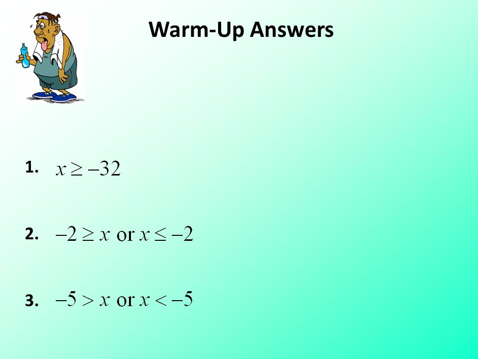Warm-Up Answers