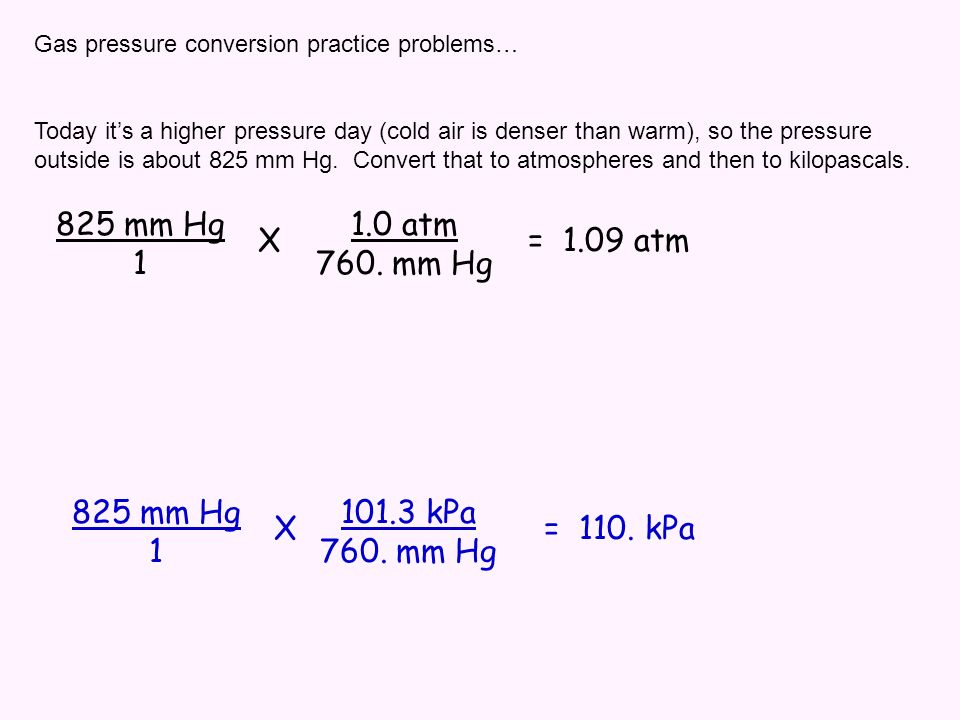 Phase class #2 OB: Describing gases with the kinetic molecular theory of  gases, detailing how barometers work, and then, lots of pressure unit  conversion. - ppt download
