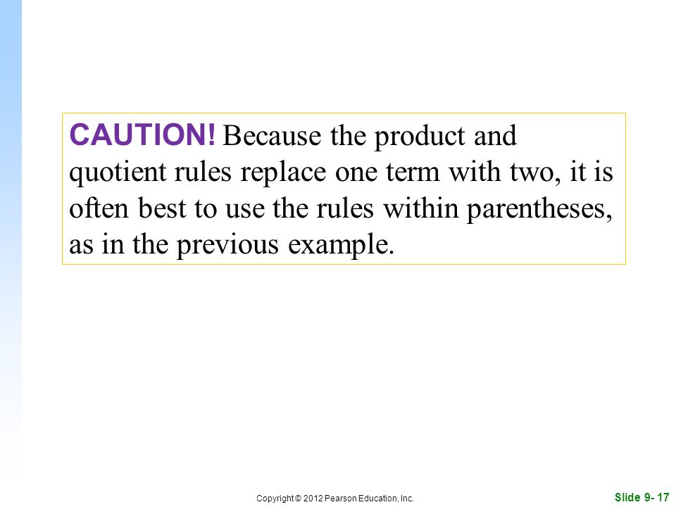 Slide Copyright © 2012 Pearson Education, Inc.