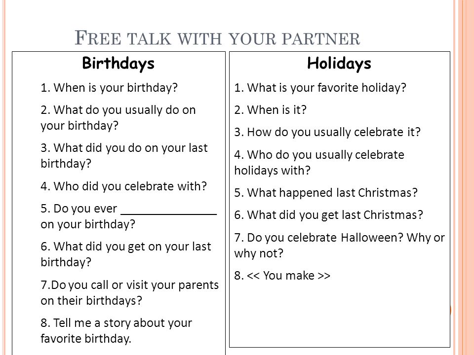 4b b irthdays h olidays and festivals o h and by the way ppt