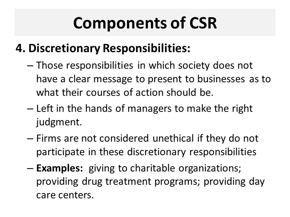 Components of CSR 3.