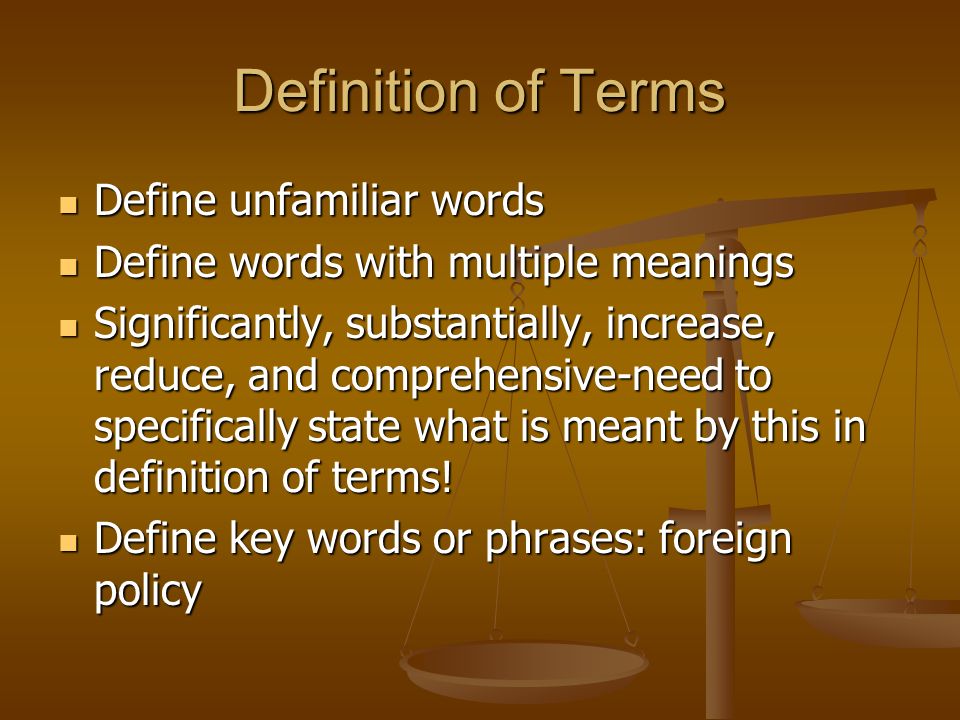 definition of definition of terms