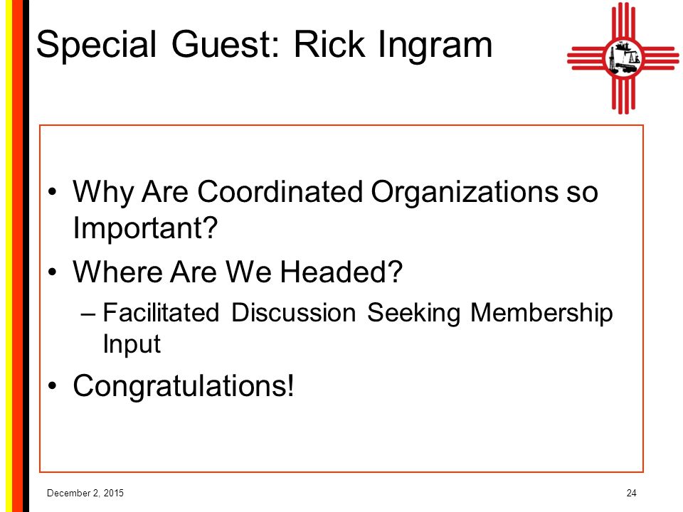 Special Guest: Rick Ingram Why Are Coordinated Organizations so Important.