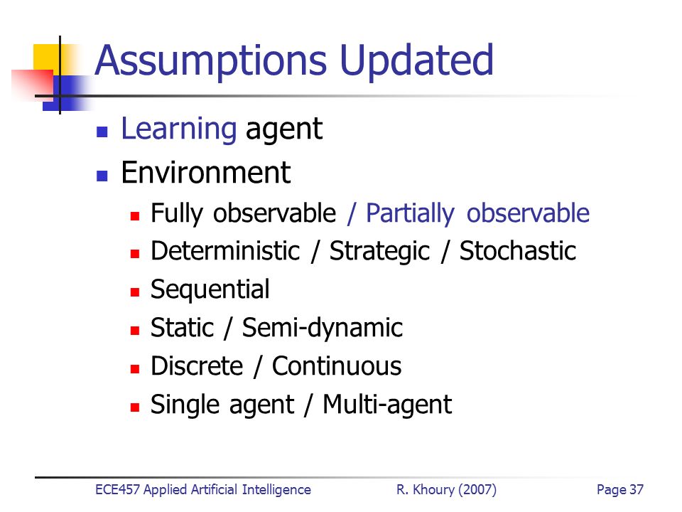 ECE457 Applied Artificial Intelligence R.