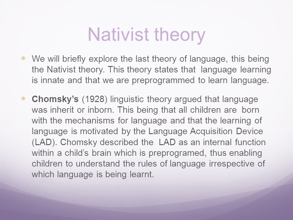 nativist theory