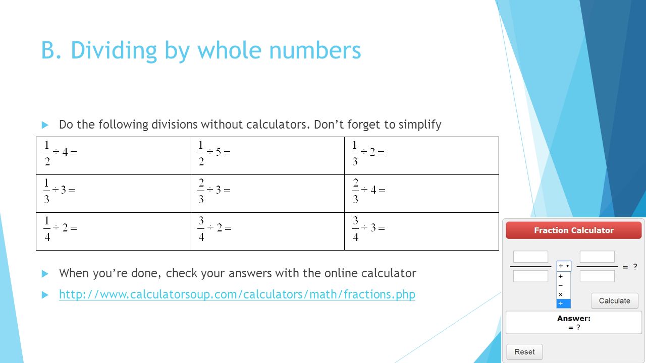 Dividing Fractions A Review Examples Of Fractions Ppt Download