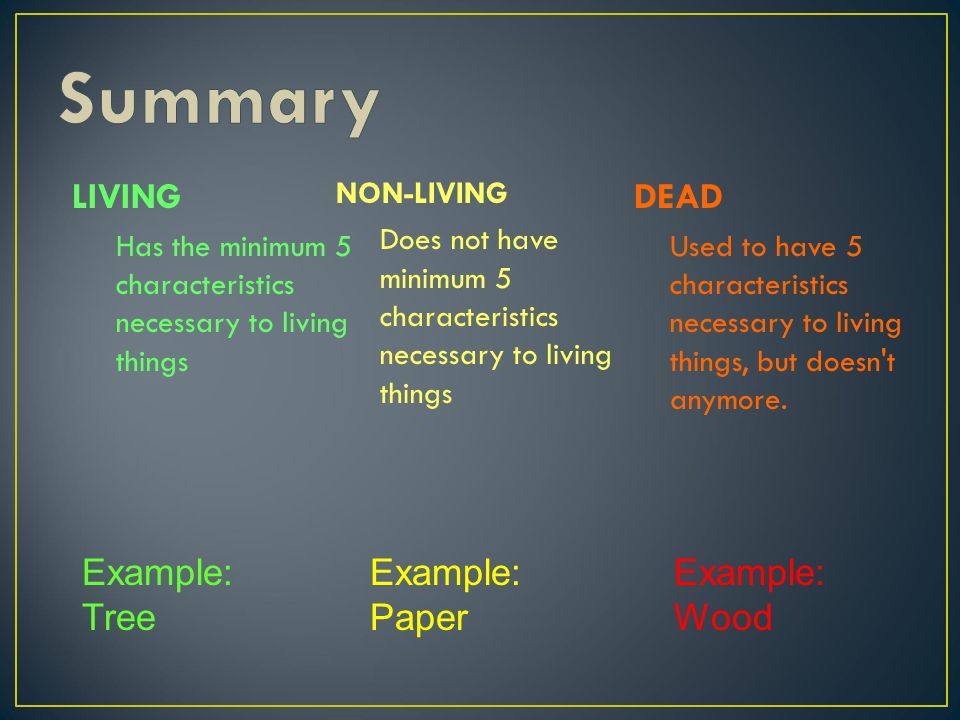 Living and Non Living Things - Characteristics & Examples