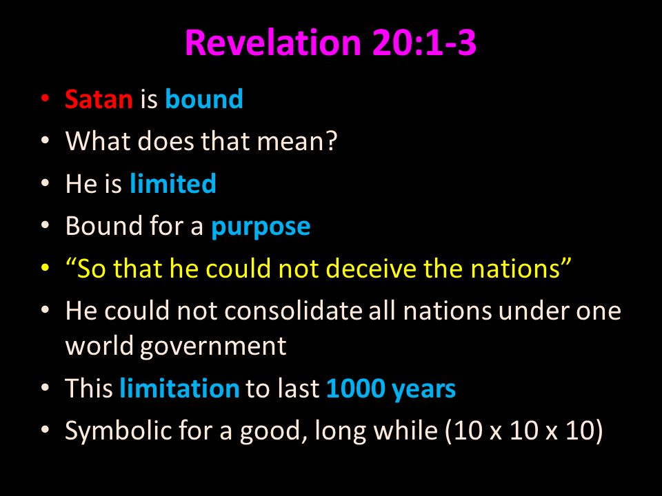 What Is The Millennium Revelation 20 Revelation 201 3