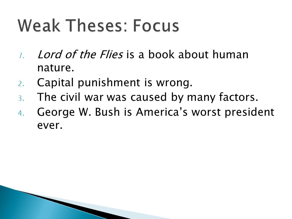 worst thesis statement ever