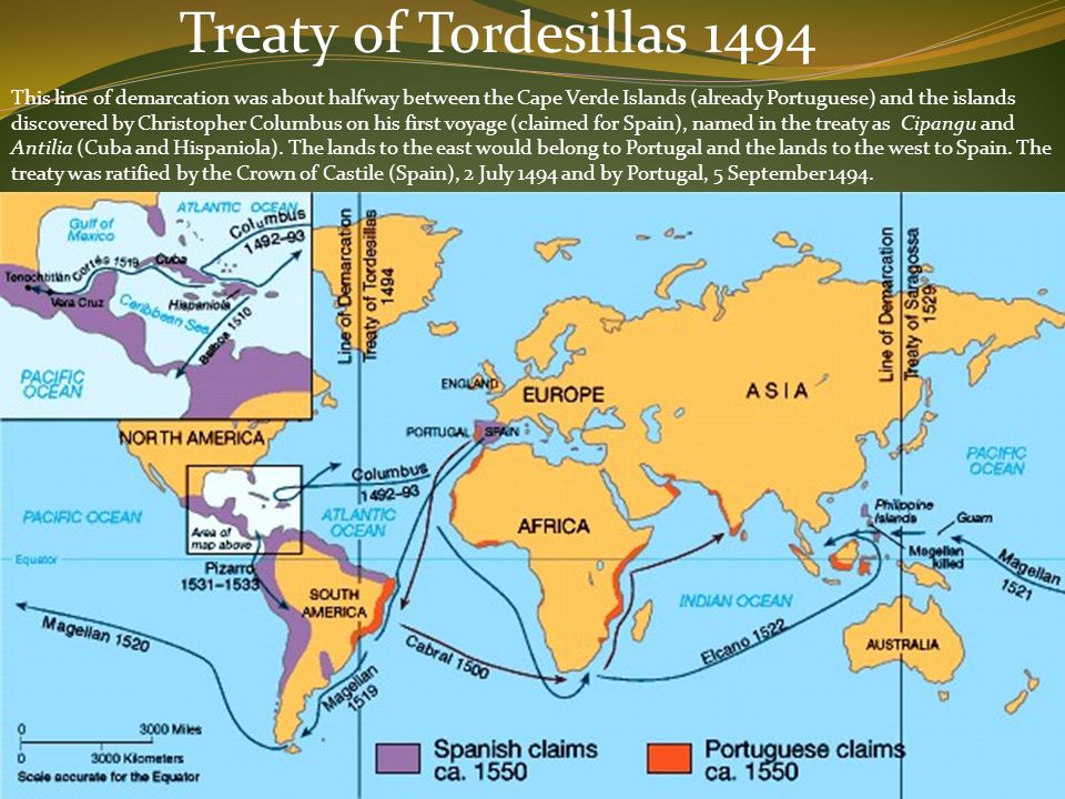 Image result for treaty of tordesillas 1494