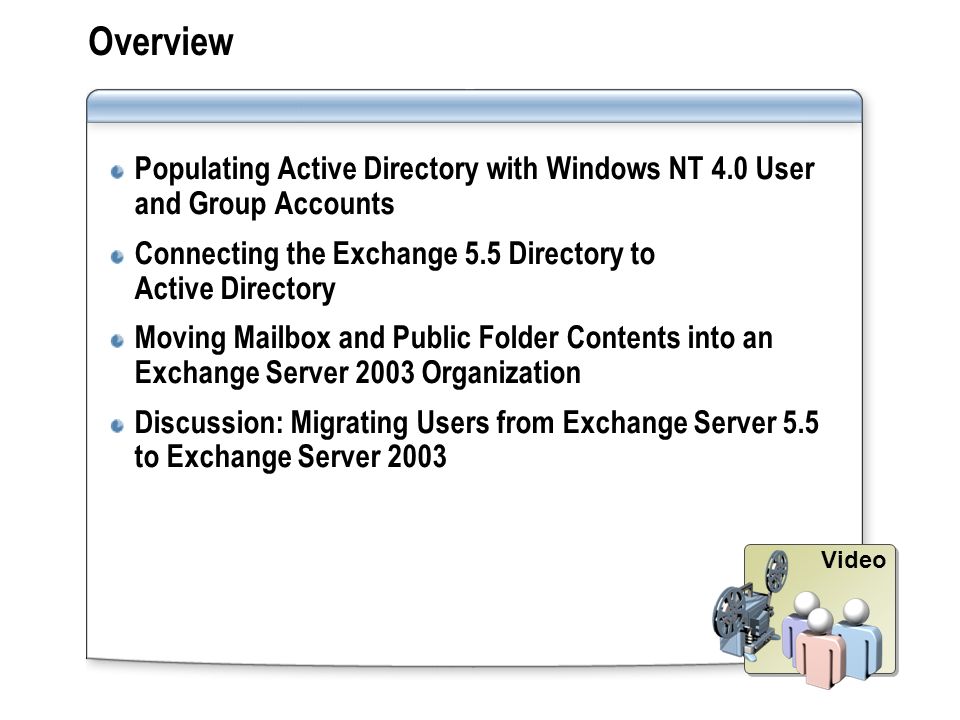 Module 14: Migrating Users from Exchange Server 5.5 to Exchange Server ppt  download