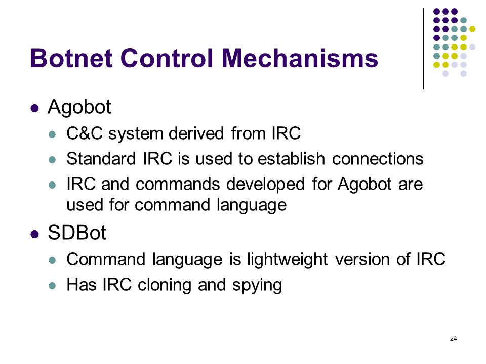 agobot botnet command and control architecture