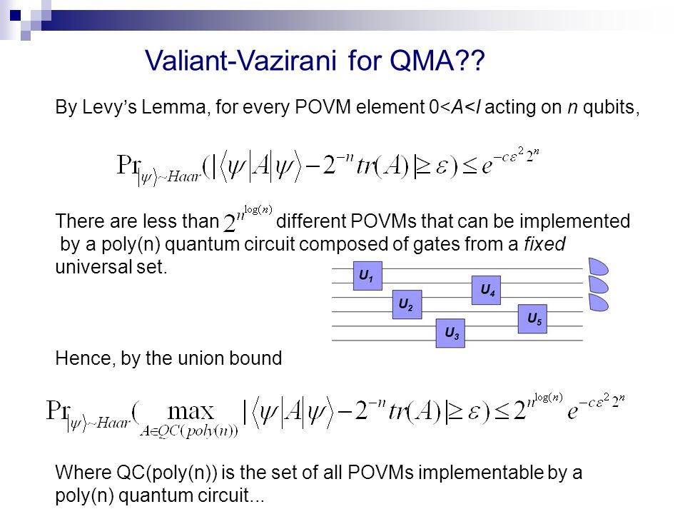 The complexity of poly-gapped Hamiltonians (Extending Valiant-Vazirani  Theorem to the probabilistic and quantum settings) Fernando . Brandão  joint. - ppt download