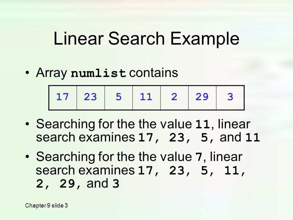 Chapter 9 slide 1 Introduction to Search Algorithms Search: locate an ...