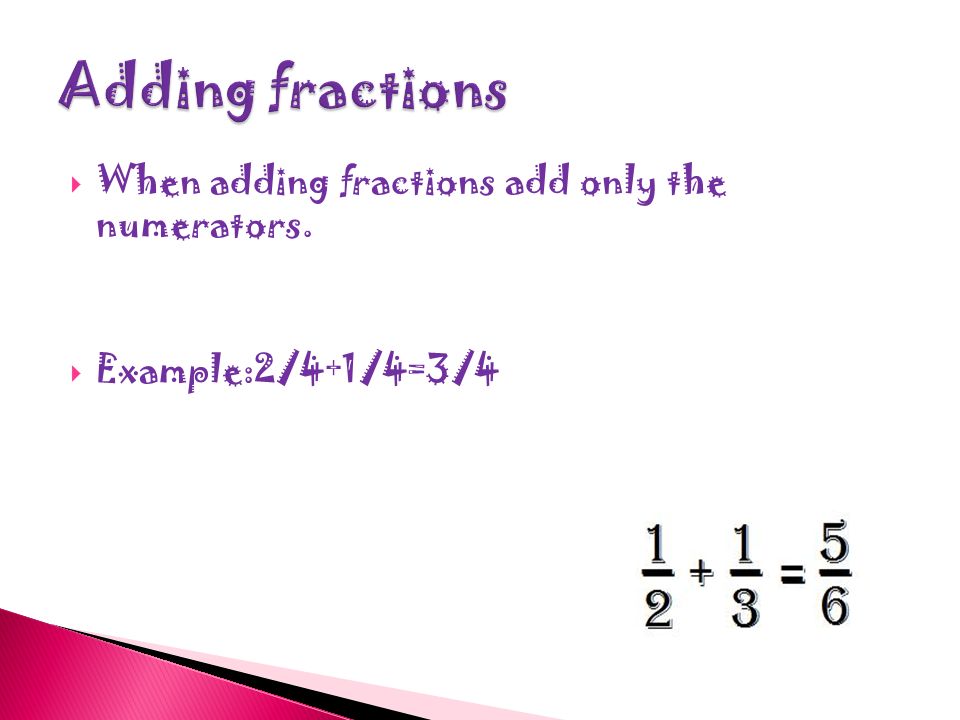  An improper fraction is where the numerator is bigger than the denominator.  Example: 20/17