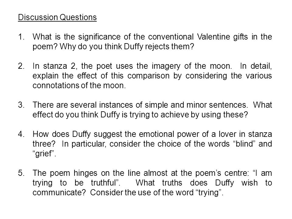 valentine poem by carol ann duffy analysis