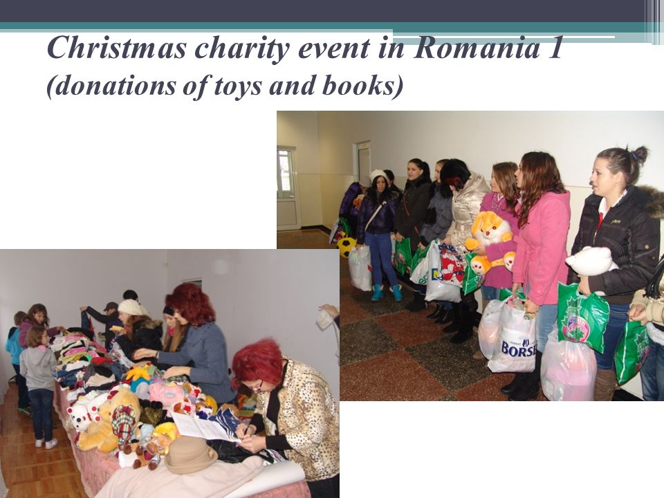 Christmas charity event in Romania 1 (donations of toys and books)