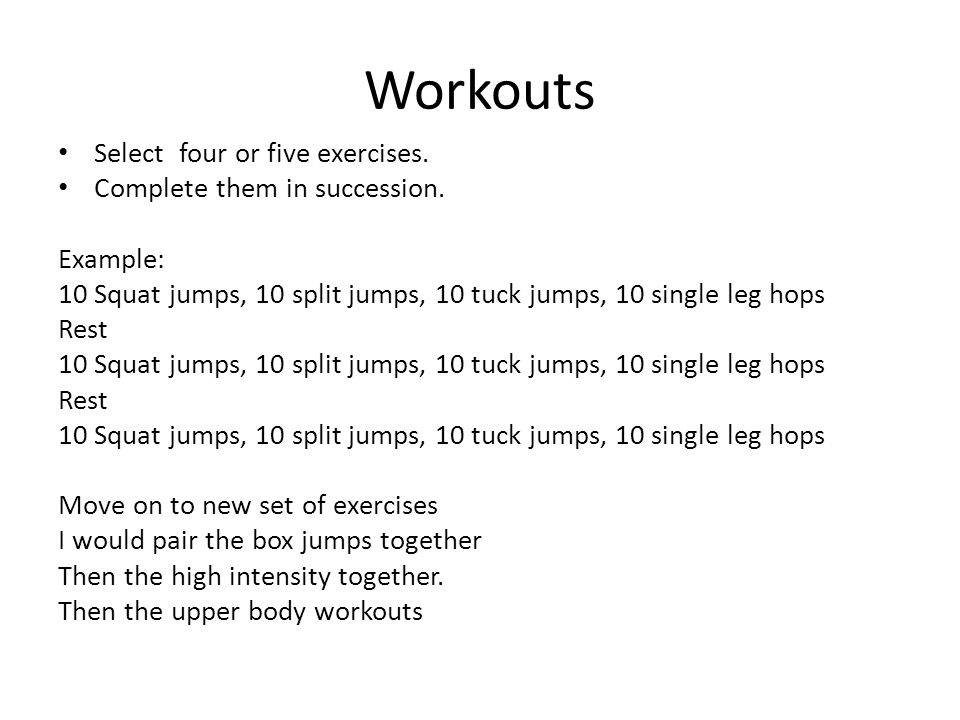 Plyometric Workout Low Intensity And High Intensity Workouts