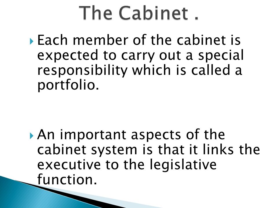 the composition of cabinet the functions of executive/cabinet how