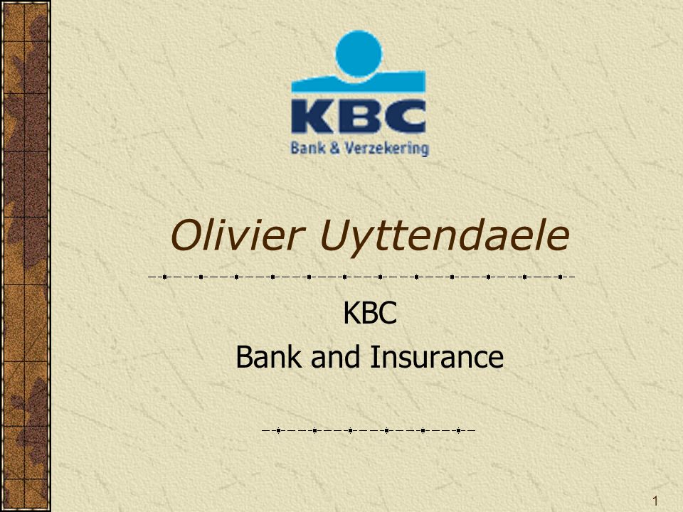 1 Olivier Uyttendaele Kbc Bank And Insurance 2 Visual Identity