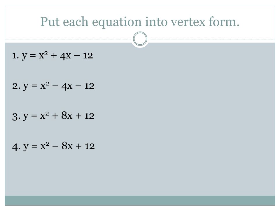 Module 2 Review Put Each Equation Into Factored Form 1 Y X 2 4x Y X 2 4x Y X 2 8x Y X 2 8x Ppt Download Module 2 Review Put Each Equation Into Factored Form 1 Y X 2 4x Y X 2 4x Y X 2 8x Y X 2 8x Ppt Download