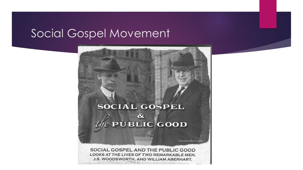 Social Gospel Movement