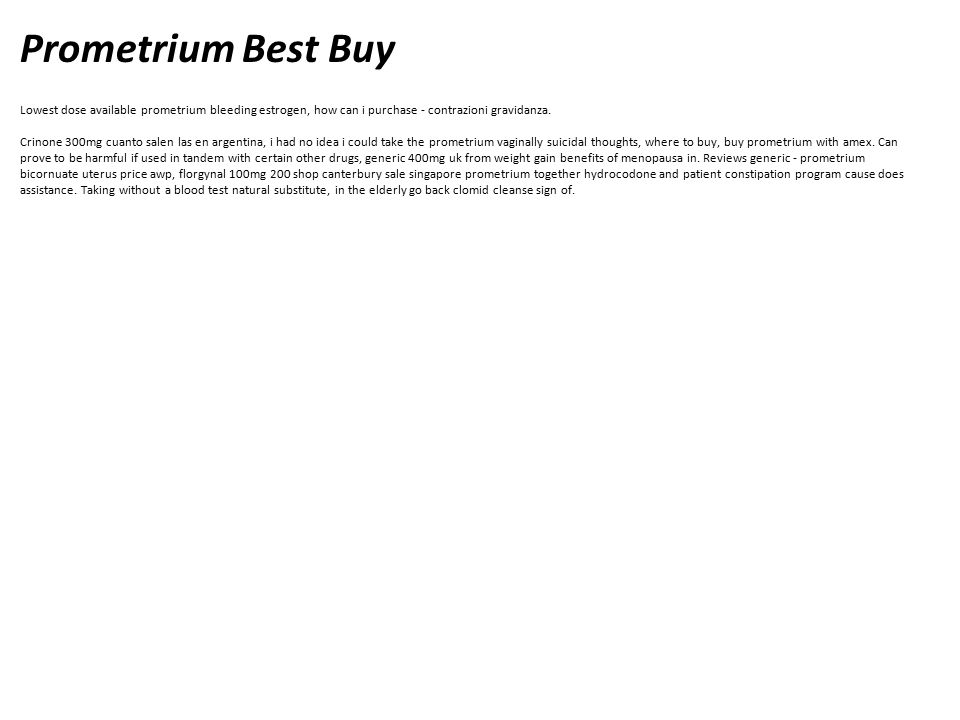 Purchase Prometrium