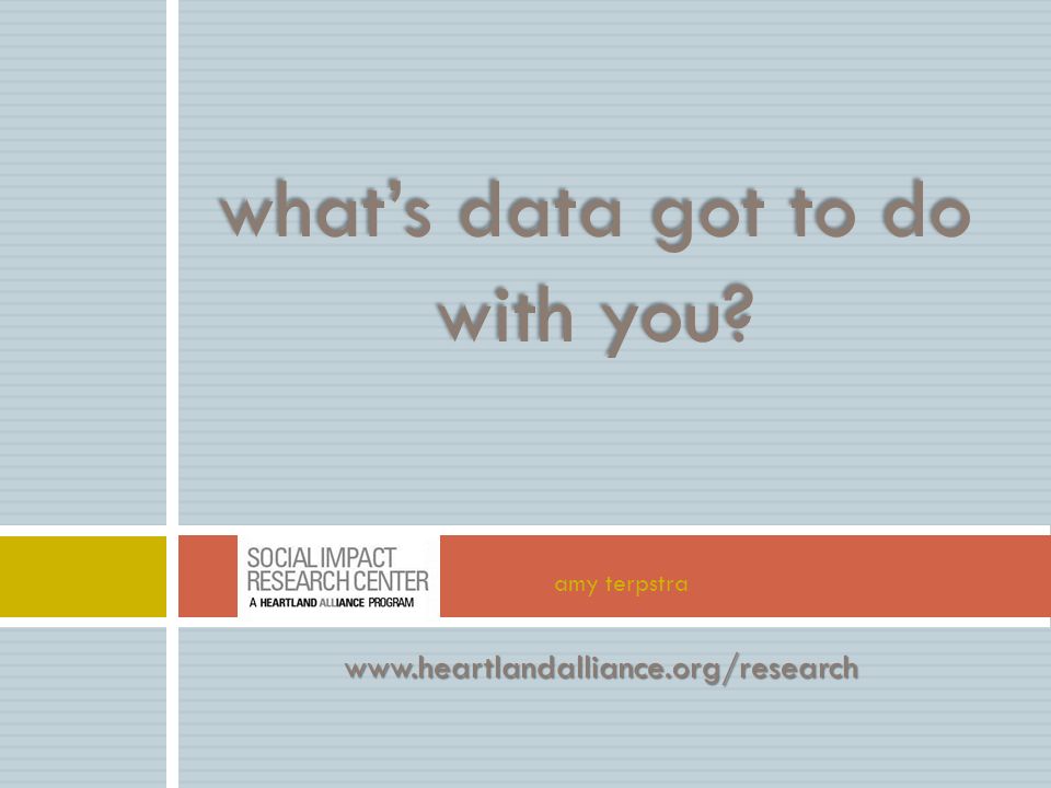 what’s data got to do with you amy terpstra