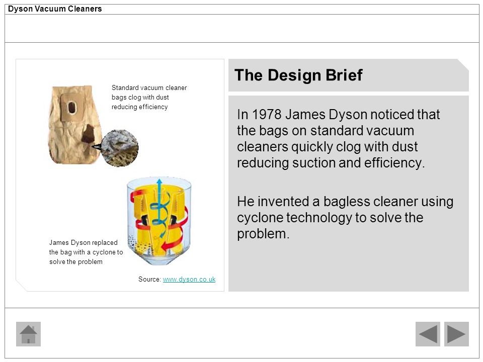 Dyson Vacuum Cleaners The Design Cycle. Click anywhere to start. Source: -  ppt download