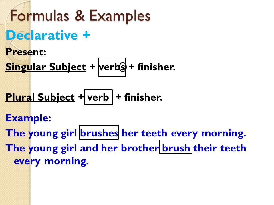 Simple Present Of Verbs Language Objective We Will Write Complete Sentences In The Simple Present Verb Tense In Three Forms Declarative Negative Interrogative Ppt Download