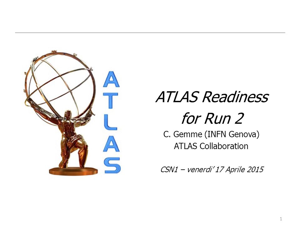 1 ATLAS Readiness for Run 2 C.