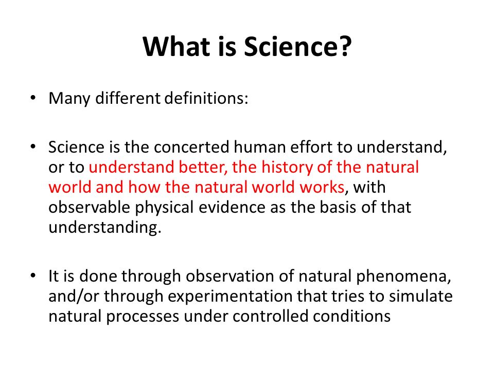 what is the best definition of science