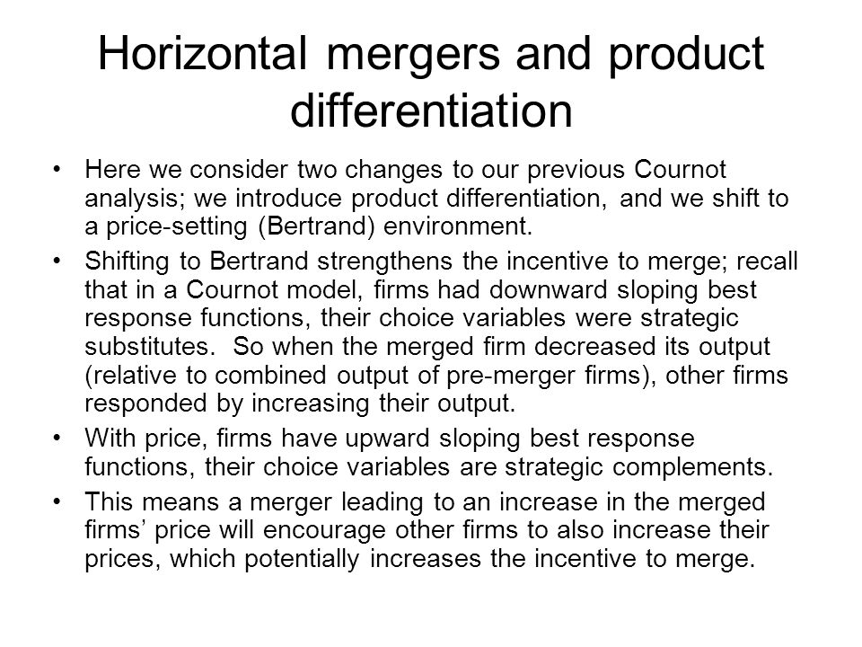 Lecture 12, Mergers Chapter 16, 17. Mergers Thus Far We Have Talked ...