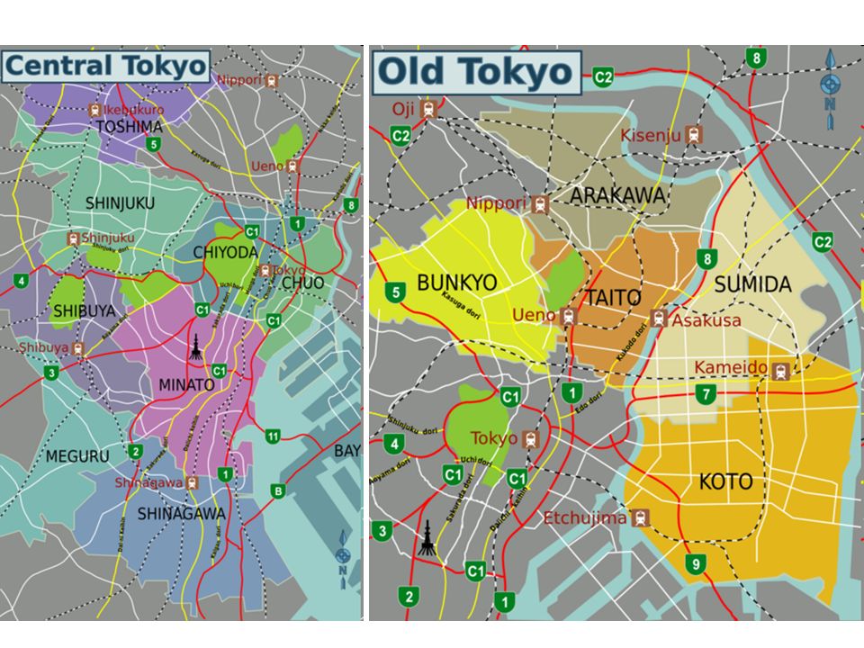 Карта tokyo