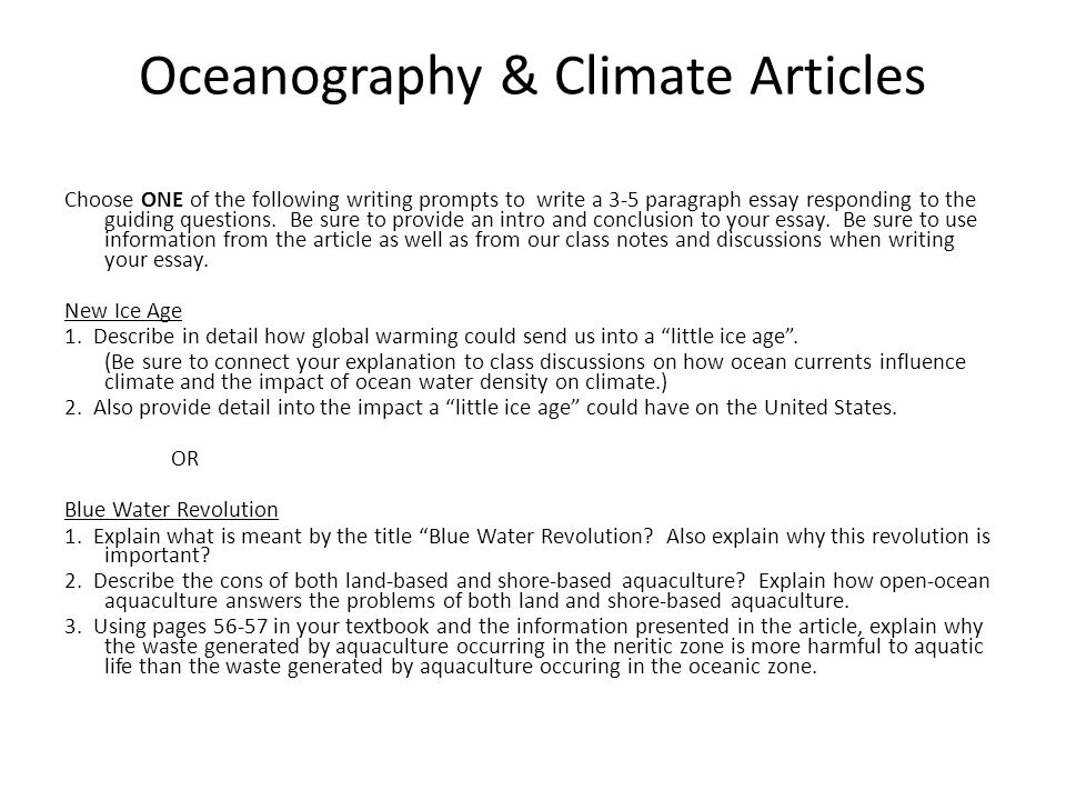 9 th grade advanced science writing prompts geology 5 paragraph essay on global warming