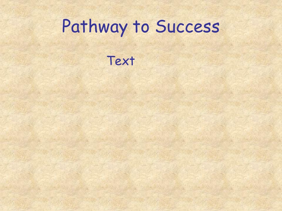 Pathway to Success Text