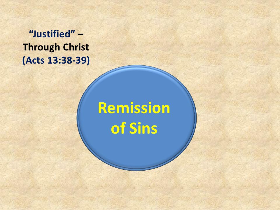 Remission of Sins Justified – Through Christ (Acts 13:38-39)