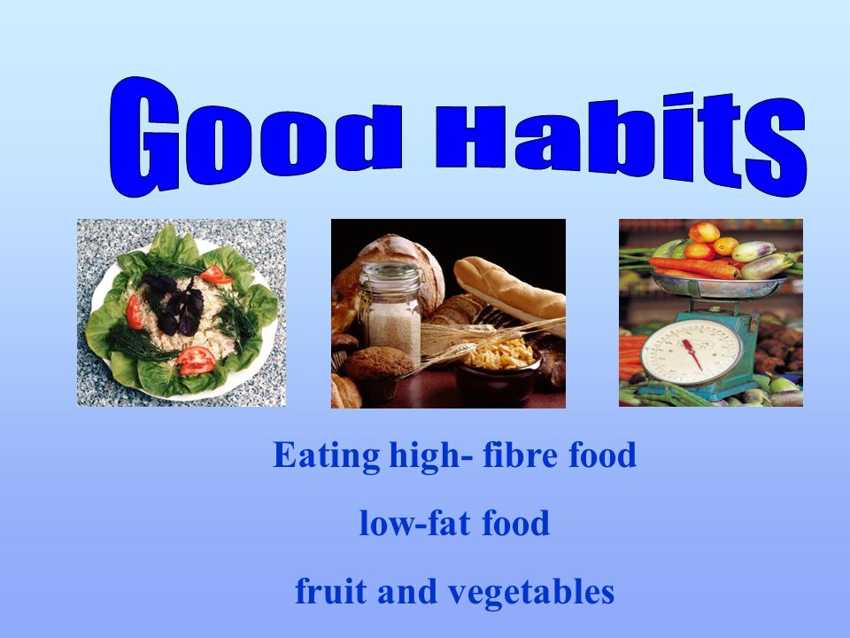 Презентация healthy habits