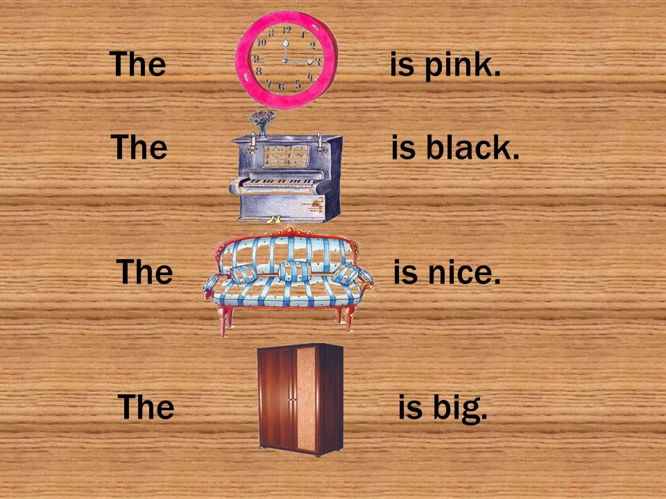 The is pink. The is black. The is nice. The is big.
