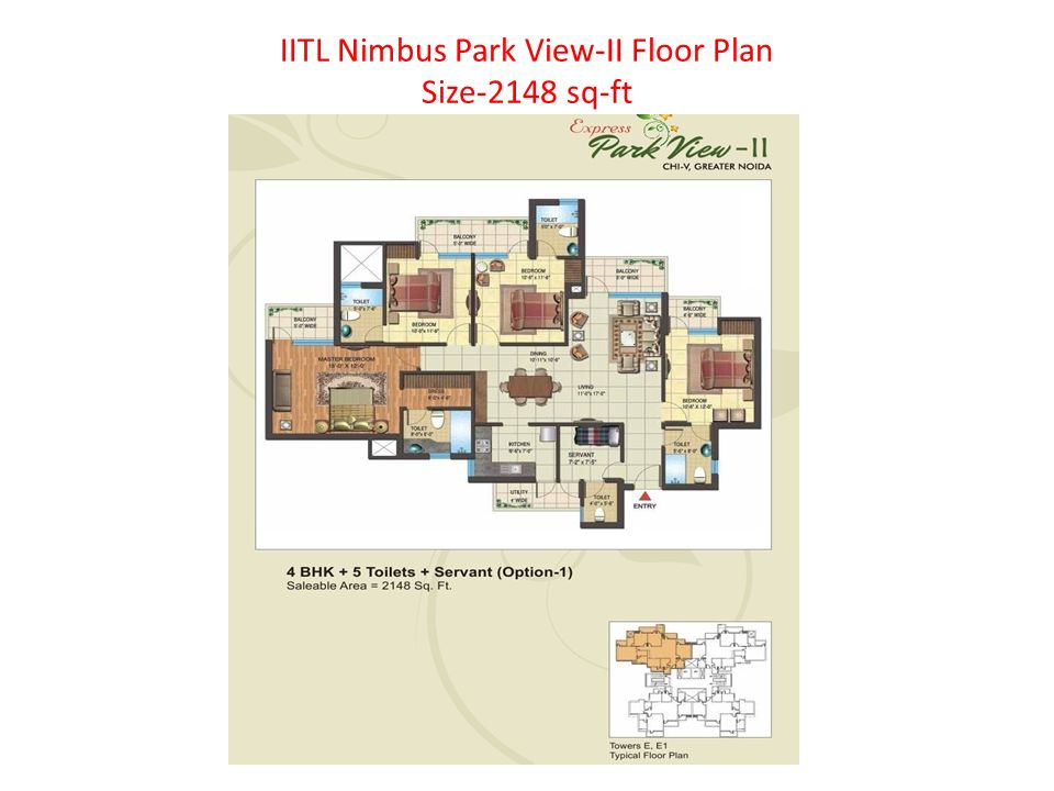 IITL Nimbus Park View-II Floor Plan Size-2148 sq-ft