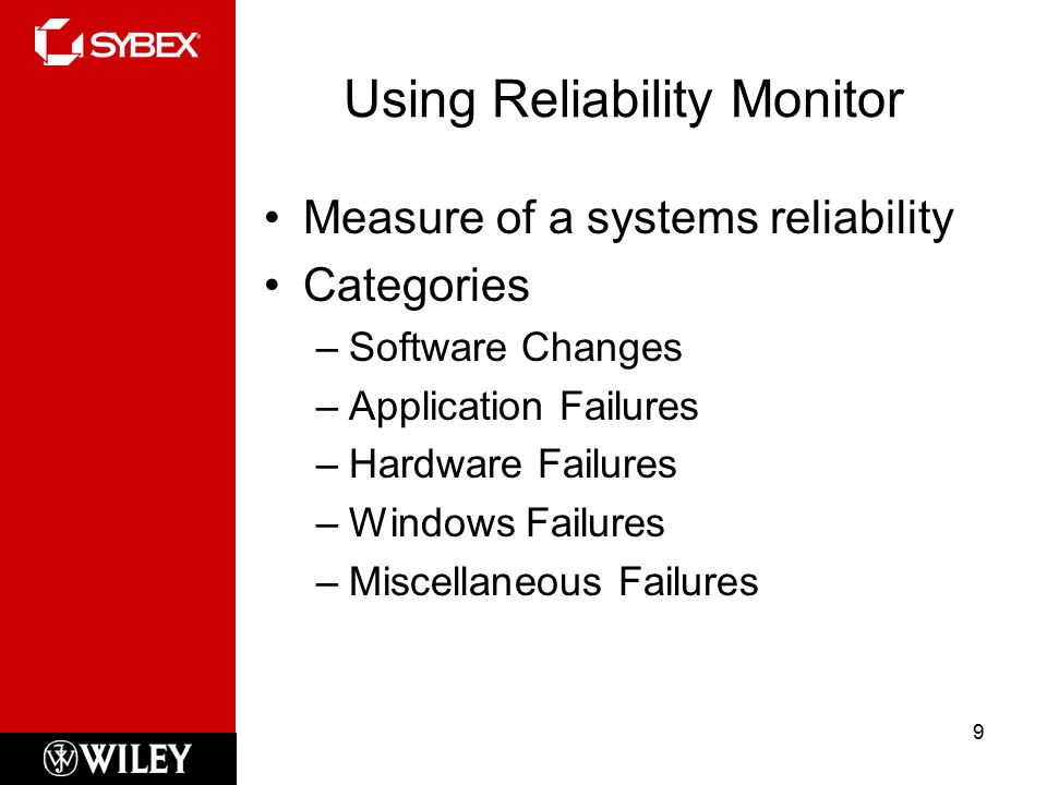 Chapter 6: Using The Windows Performance and Reliability Monitor. - ppt  download