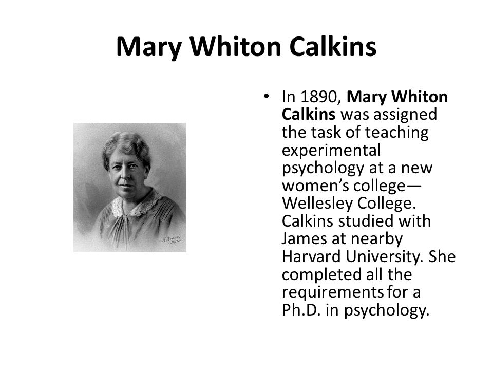 mary whiton calkins biography