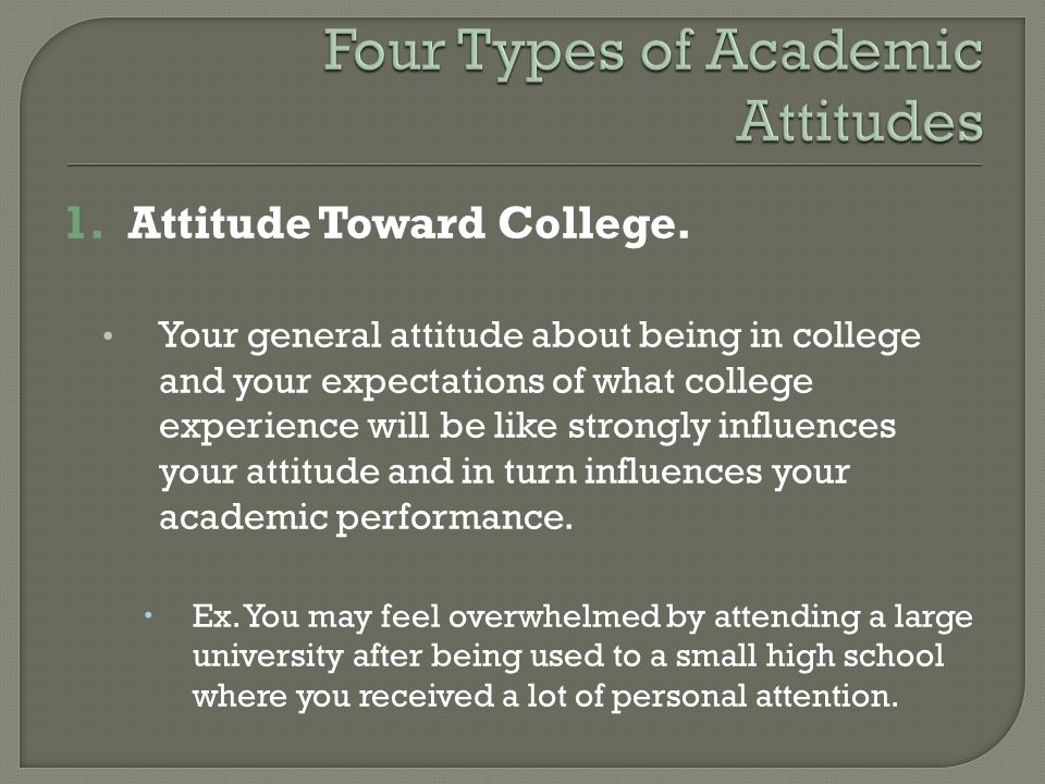 academic attitude