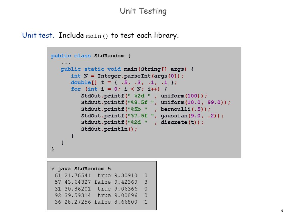 2.2 Libraries and Clients Introduction to Programming in Java: An ...