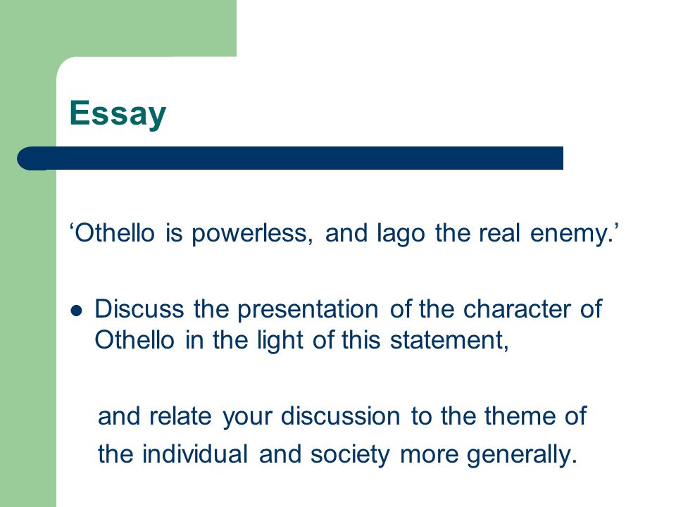 Apa Format Essay Example Paper Essay Othello Essay On High School Dropouts also English 101 Essay Lecture Othello The Moor Of Venice Critical Focus On Act Scene High School Vs College Essay