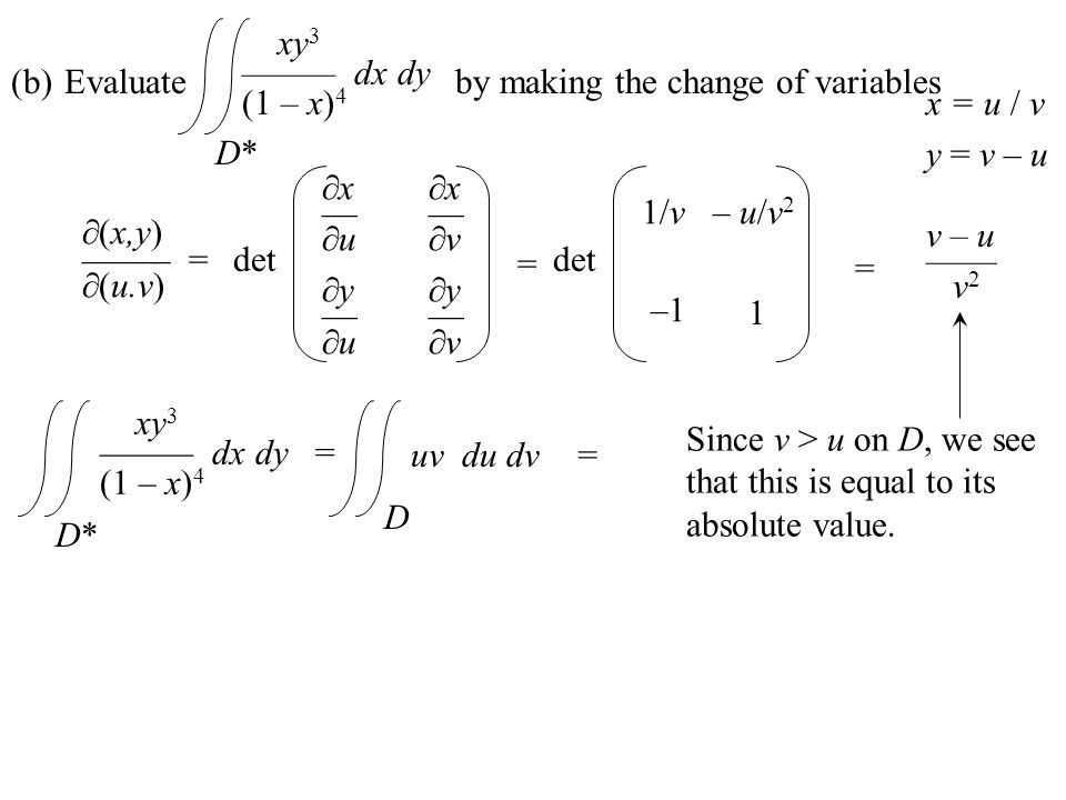 Consider A Transformation T U V X U V Y U V From R 2 To R 2 Suppose T Is A Linear Transformation T U V Au Bv Cu Dv Then The Derivative Ppt