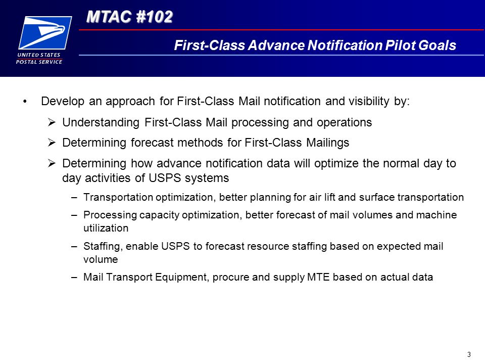 Advance Notification Streamlined Acceptance and Visibility for First