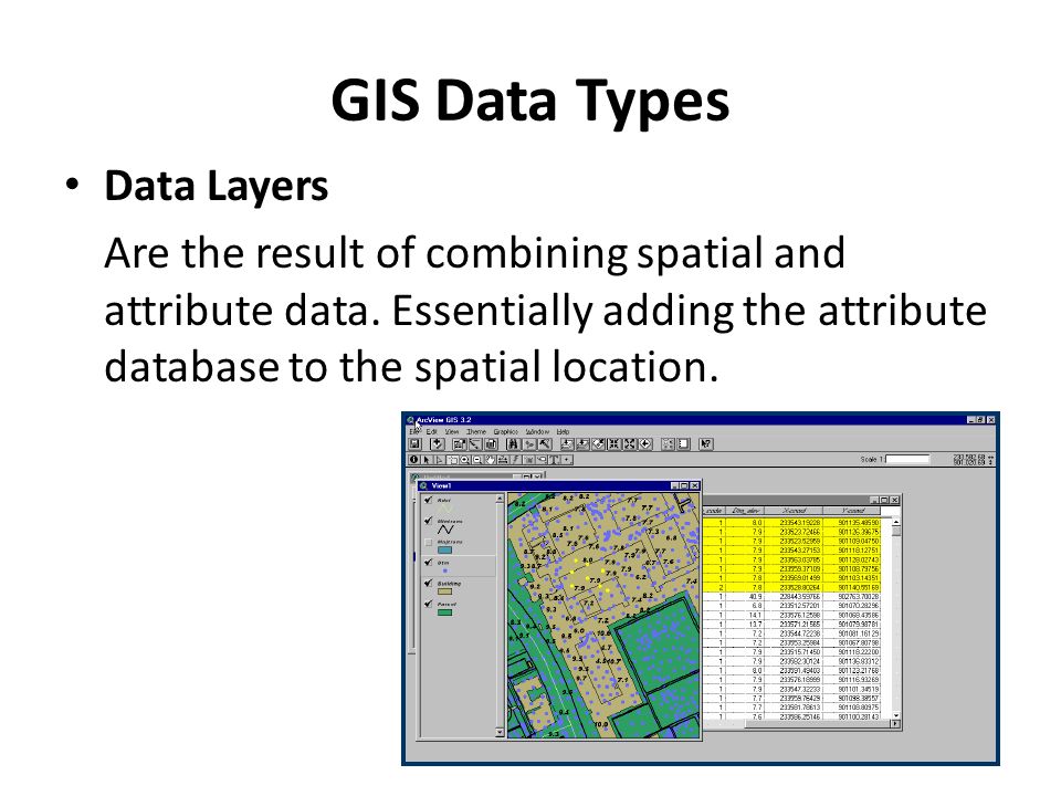 What is two 2 types of GIS data?